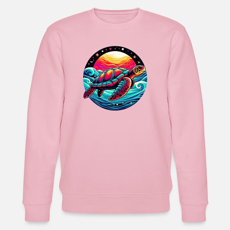 Meeresschildkröte - Stanley/Stella Unisex Bio-Sweatshirt CHANGER  - Hellrosa