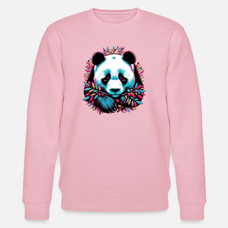 Panda - Stanley/Stella CHANGER Unisex Organic Sweatshirt - cotton pink