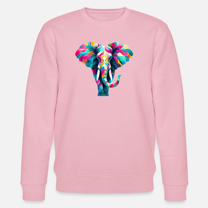 Éléphant - Sweat bio CHANGER Stanley/Stella Unisexe - rose pâle
