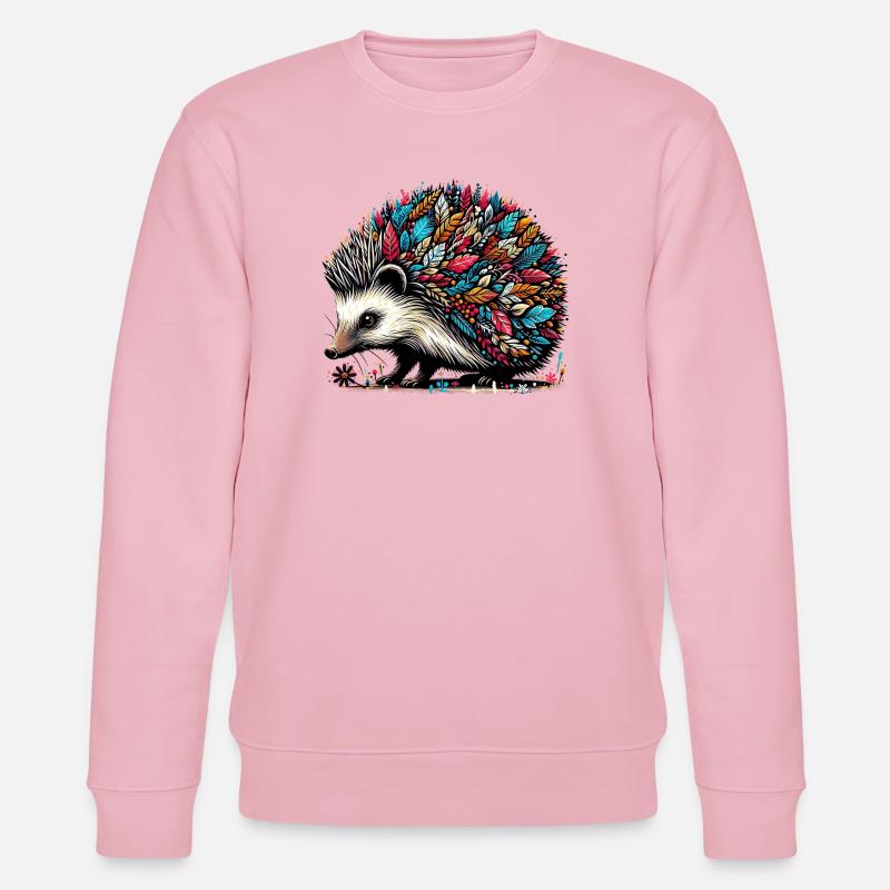 Hedgehog - Stanley/Stella CHANGER Unisex Organic Sweatshirt - cotton pink