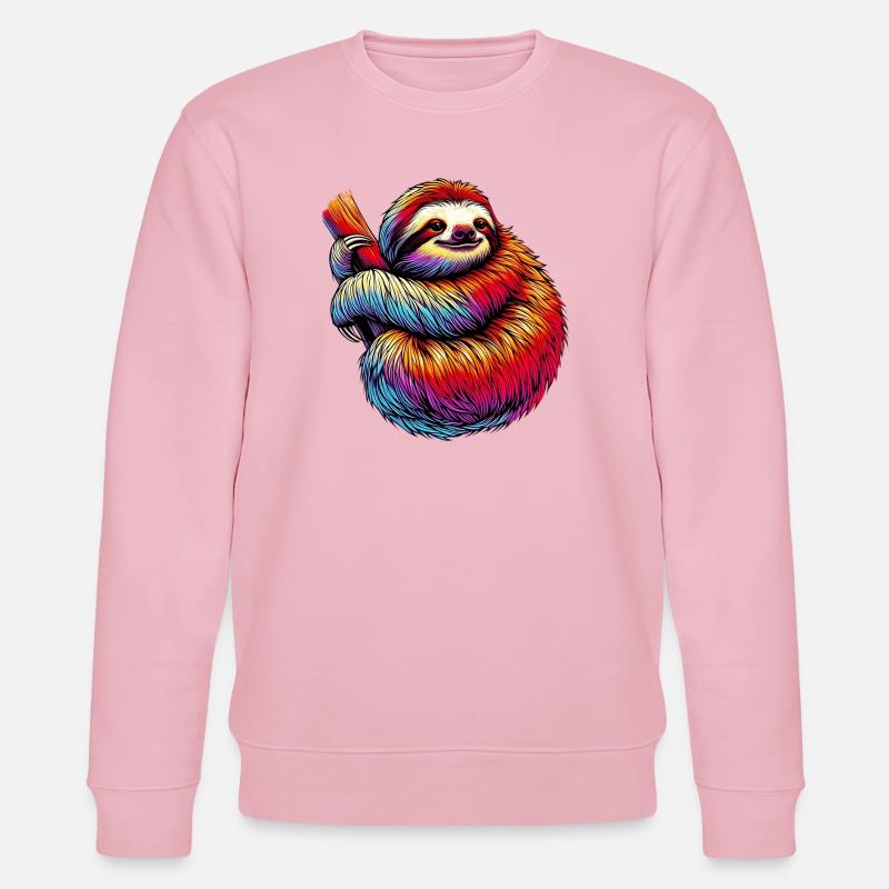 Faultier - Stanley/Stella Unisex Bio-Sweatshirt CHANGER  - Hellrosa