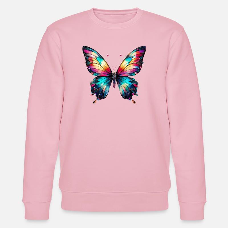 Papillon - Sweat bio CHANGER Stanley/Stella Unisexe - rose pâle