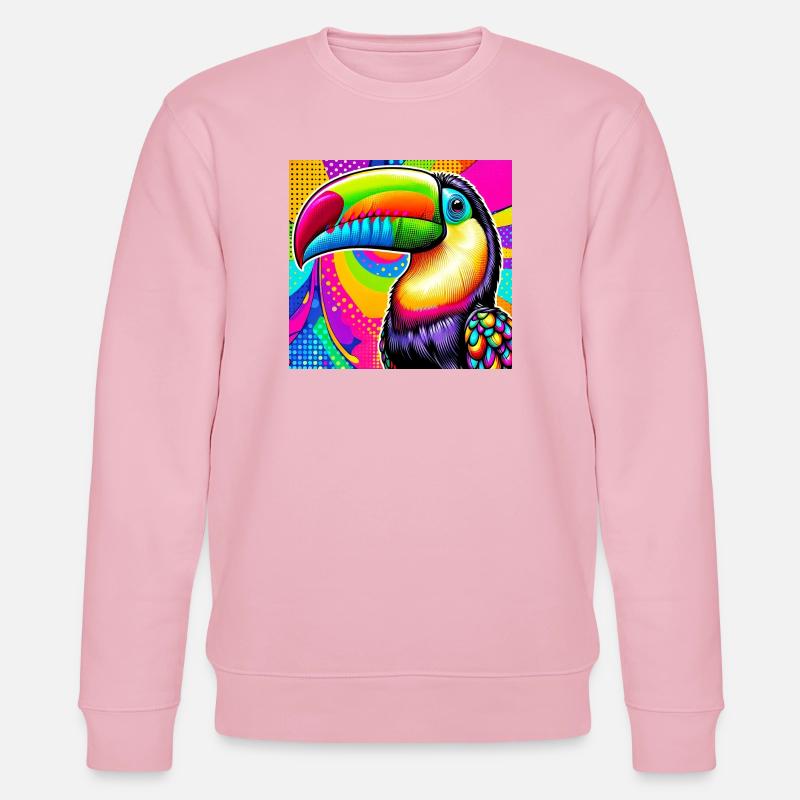 Tukan Pop Art - Stanley/Stella Unisex Bio-Sweatshirt CHANGER  - Hellrosa