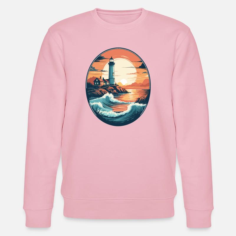 Küsten Leuchtturm - Stanley/Stella Unisex Bio-Sweatshirt CHANGER  - Hellrosa