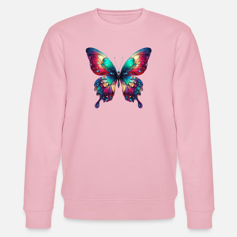 Papillon - Sweat bio CHANGER Stanley/Stella Unisexe - rose pâle