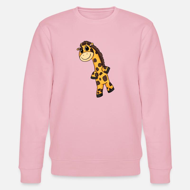 Giraffe Motiv - Stanley/Stella Unisex Bio-Sweatshirt CHANGER  - Hellrosa