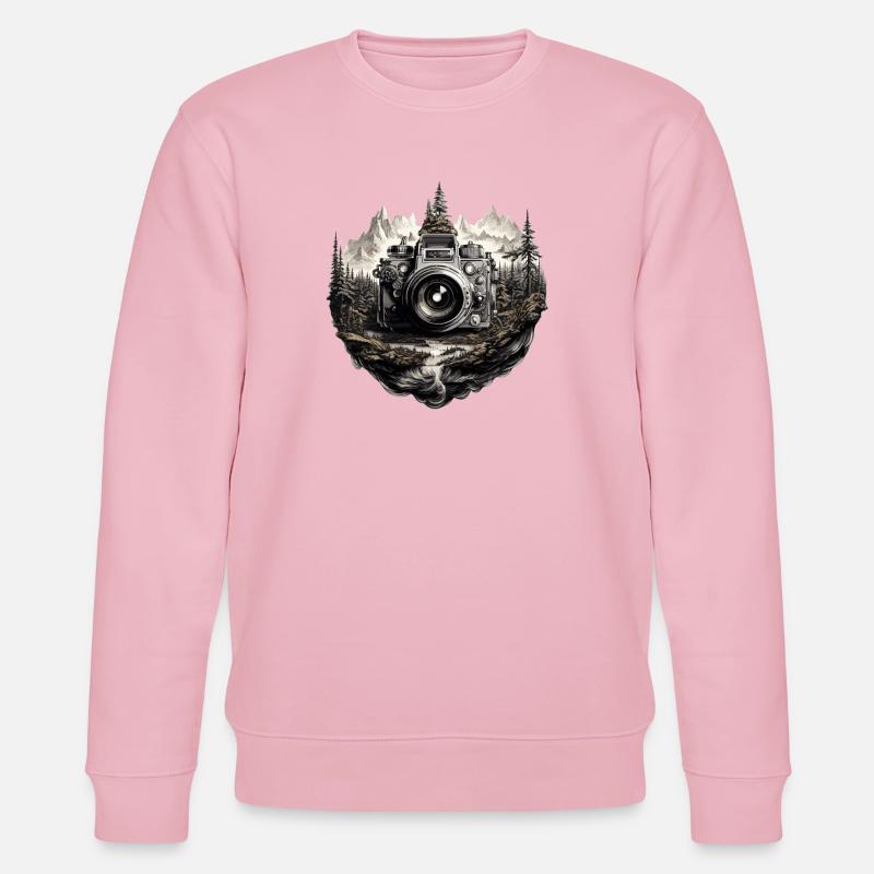 Kamera in Berglandschaft - Stanley/Stella Unisex Bio-Sweatshirt CHANGER  - Hellrosa