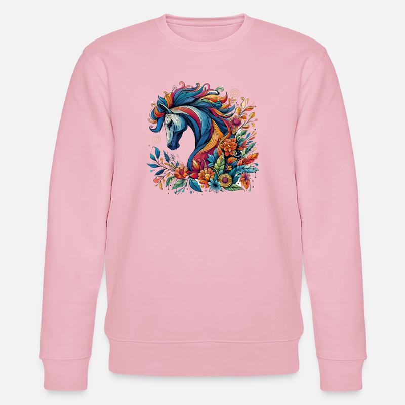 Cheval - Sweat bio CHANGER Stanley/Stella Unisexe - rose pâle