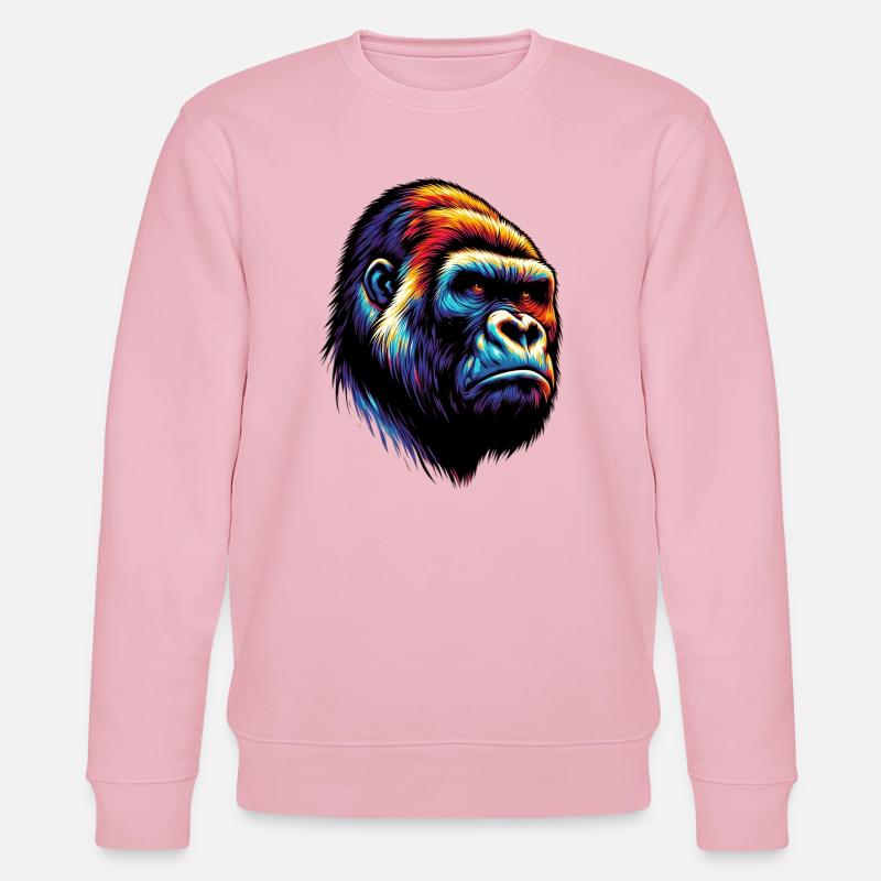 Gorilla - Stanley/Stella Unisex Bio-Sweatshirt CHANGER  - Hellrosa