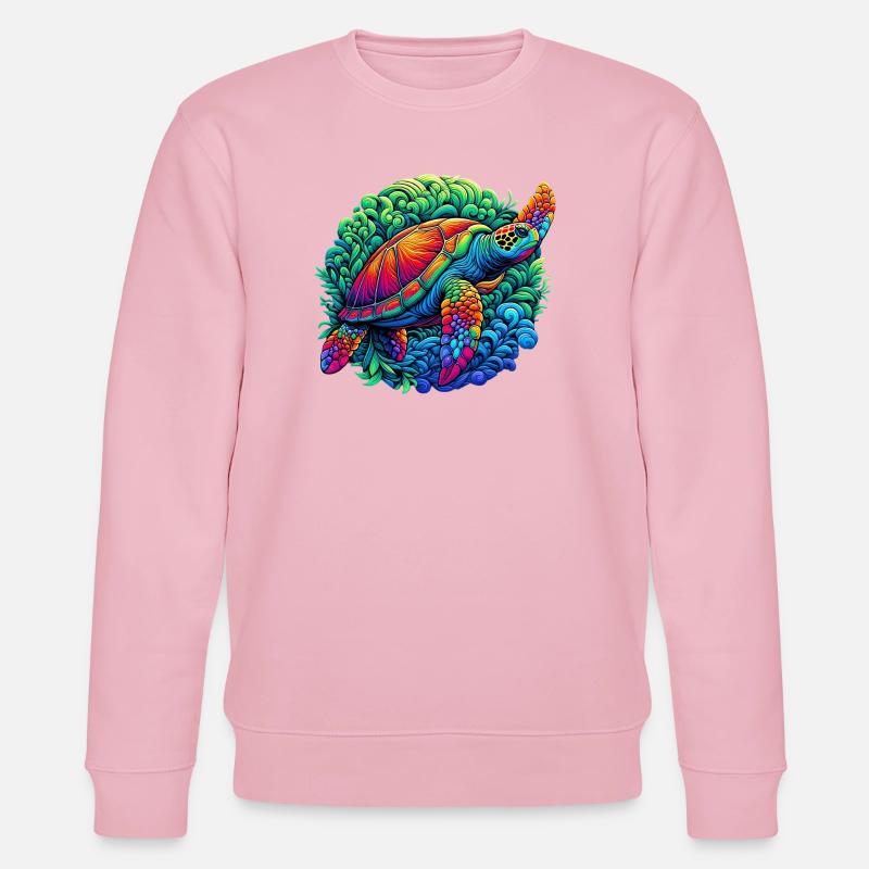 Turtle - Stanley/Stella CHANGER Unisex Organic Sweatshirt - cotton pink