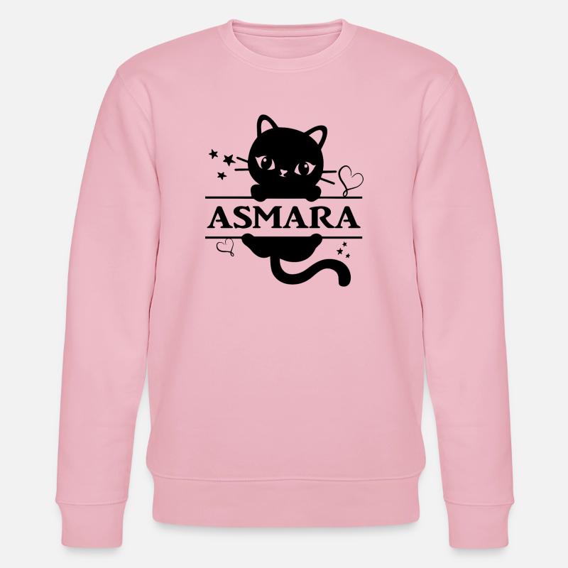 Asmara T-Shirt Katze Geschenkidee Katze - Stanley/Stella Unisex Bio-Sweatshirt CHANGER - Hellrosa