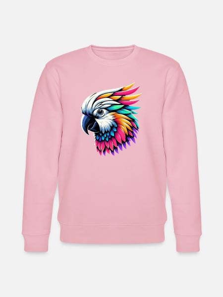 Cockatoo parrot with crest - Stanley/Stella CHANGER Unisex Organic Sweatshirt - cotton pink