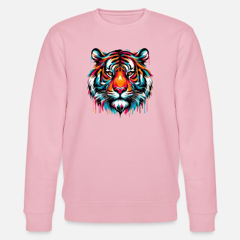 Tigre - Sweat bio CHANGER Stanley/Stella Unisexe - rose pâle