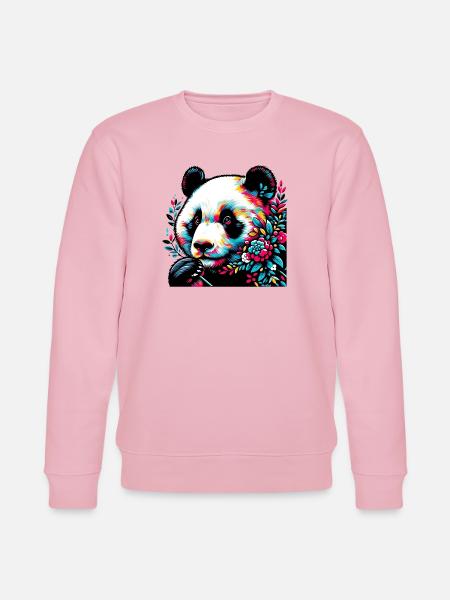 Panda - Stanley/Stella CHANGER Unisex Organic Sweatshirt - cotton pink