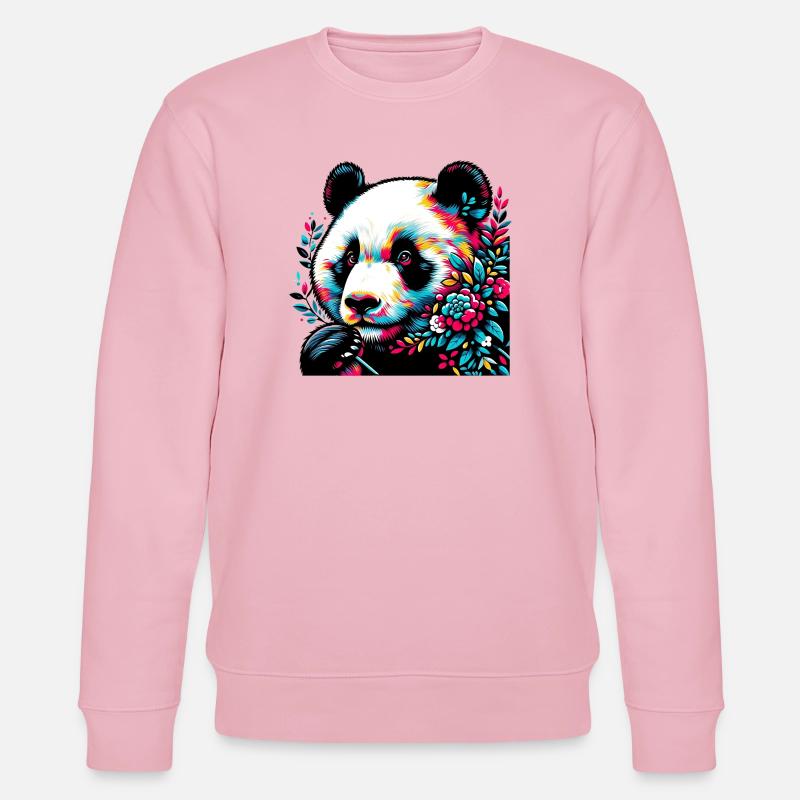 Panda - Stanley/Stella CHANGER Unisex Organic Sweatshirt - cotton pink