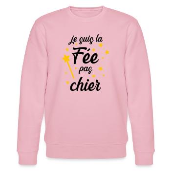 Je suis la Fée pas chier ! - Sweat bio CHANGER Stanley/Stella Unisexe - rose pâle - Devant - Jaron (178cm) & Liana (172cm)