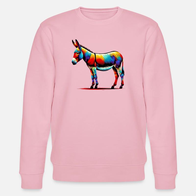 Donkey, Pacifier, Mule - Stanley/Stella CHANGER Unisex Organic Sweatshirt - cotton pink