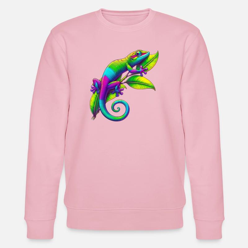 Gecko - Stanley/Stella Unisex Bio-Sweatshirt CHANGER - Hellrosa