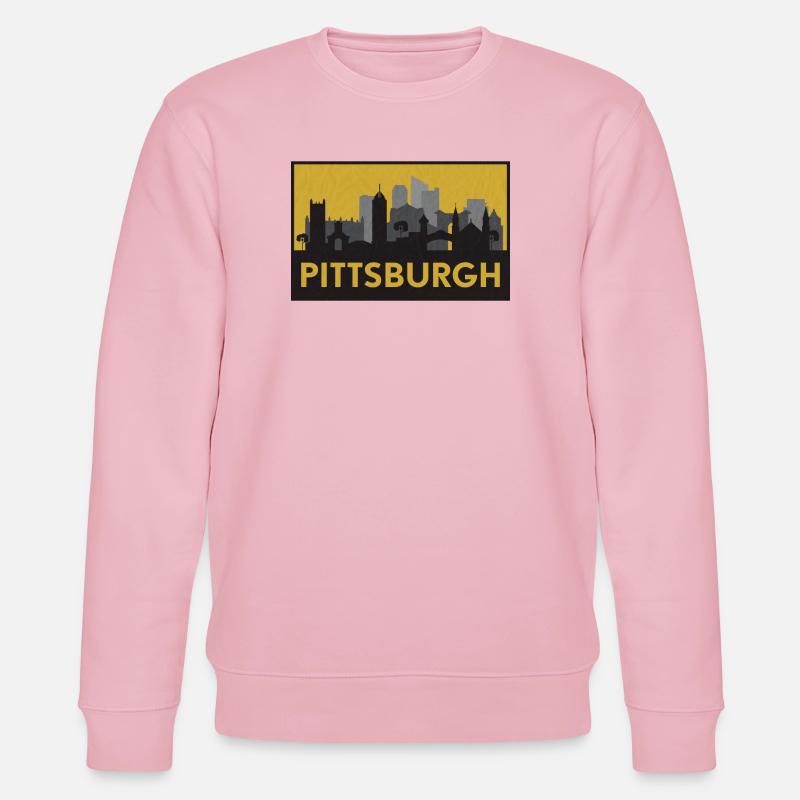 Pittsburgh Silhouette Gold - Stanley/Stella Unisex Bio-Sweatshirt CHANGER  - Hellrosa