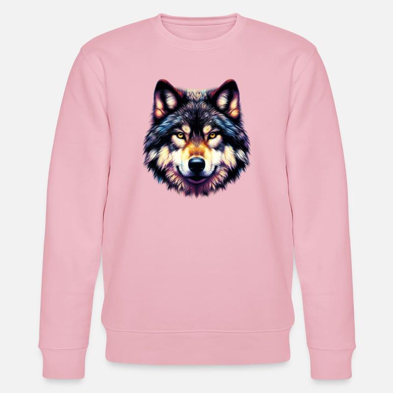 Wolf - Stanley/Stella CHANGER Unisex Organic Sweatshirt - cotton pink