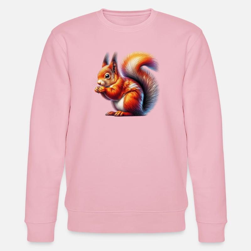 Eichhörnchen - Stanley/Stella Unisex Bio-Sweatshirt CHANGER  - Hellrosa