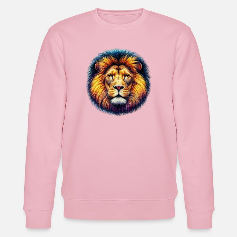 Löwe - Stanley/Stella Unisex Bio-Sweatshirt CHANGER  - Hellrosa