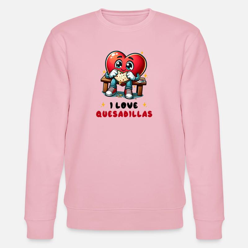 Ich liebe Quesadillas Mexiko - Stanley/Stella Unisex Bio-Sweatshirt CHANGER  - Hellrosa
