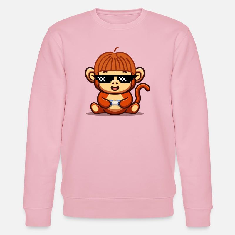 Singe de jeu - Sweat bio CHANGER Stanley/Stella Unisexe - rose pâle