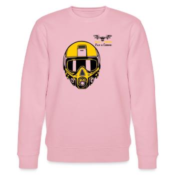 Drohnenpilot 3 - Stanley/Stella Unisex Bio-Sweatshirt CHANGER  - Hellrosa - Vorne - Jaron (178cm) & Liana (172cm)
