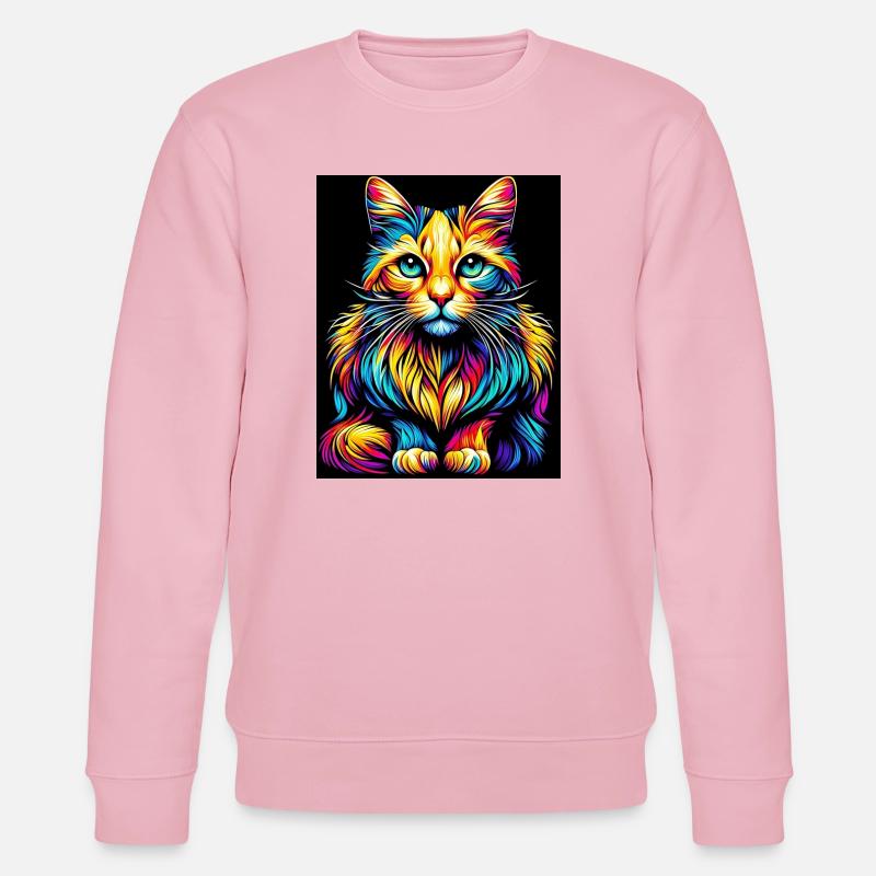 Cat - Stanley/Stella CHANGER Unisex Organic Sweatshirt - cotton pink