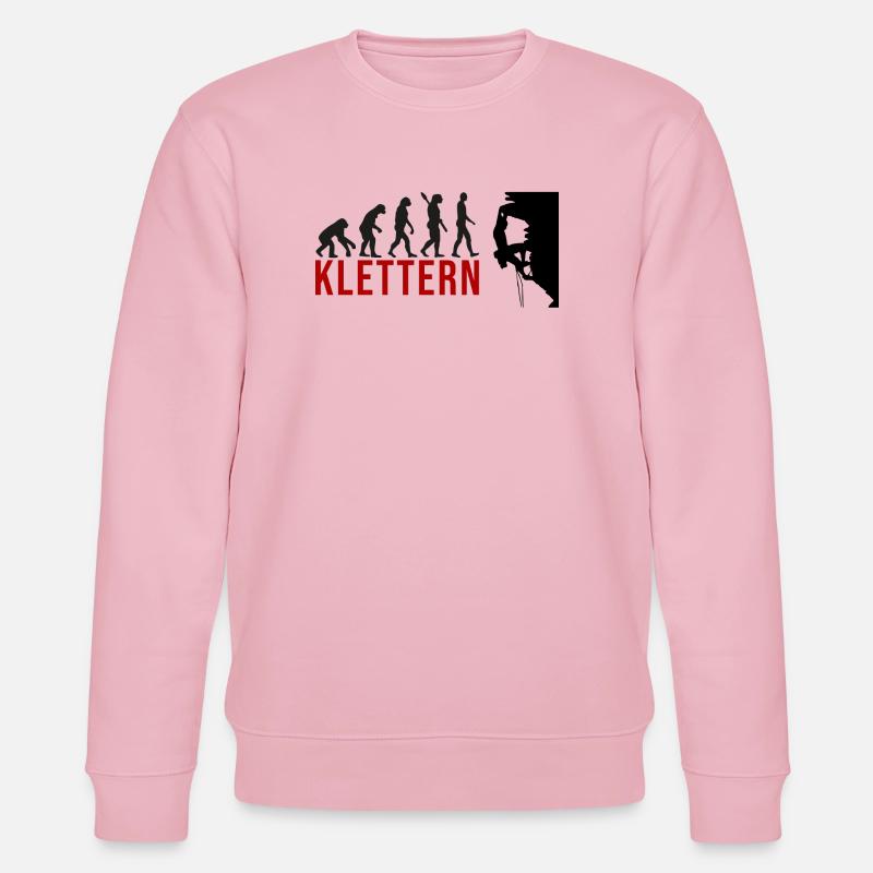Ecolution Klettern - Stanley/Stella Unisex Bio-Sweatshirt CHANGER  - Hellrosa