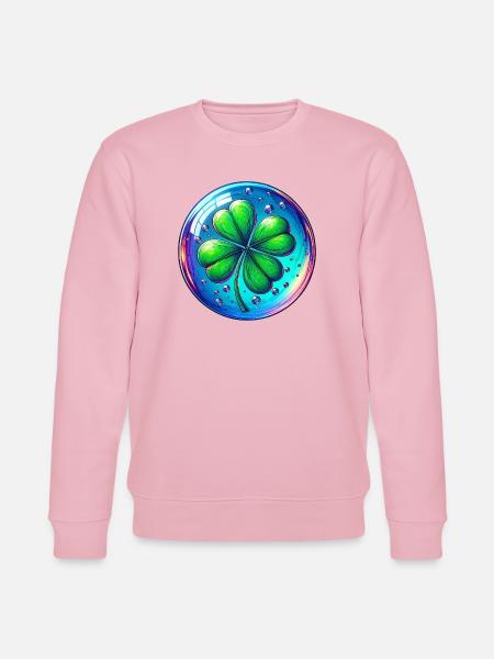 Four-leaf clover - Stanley/Stella CHANGER Unisex Organic Sweatshirt - cotton pink