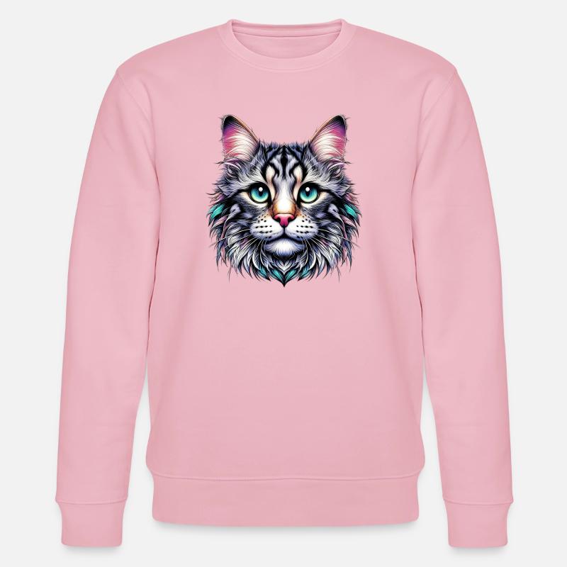 Chat - Sweat bio CHANGER Stanley/Stella Unisexe - rose pâle