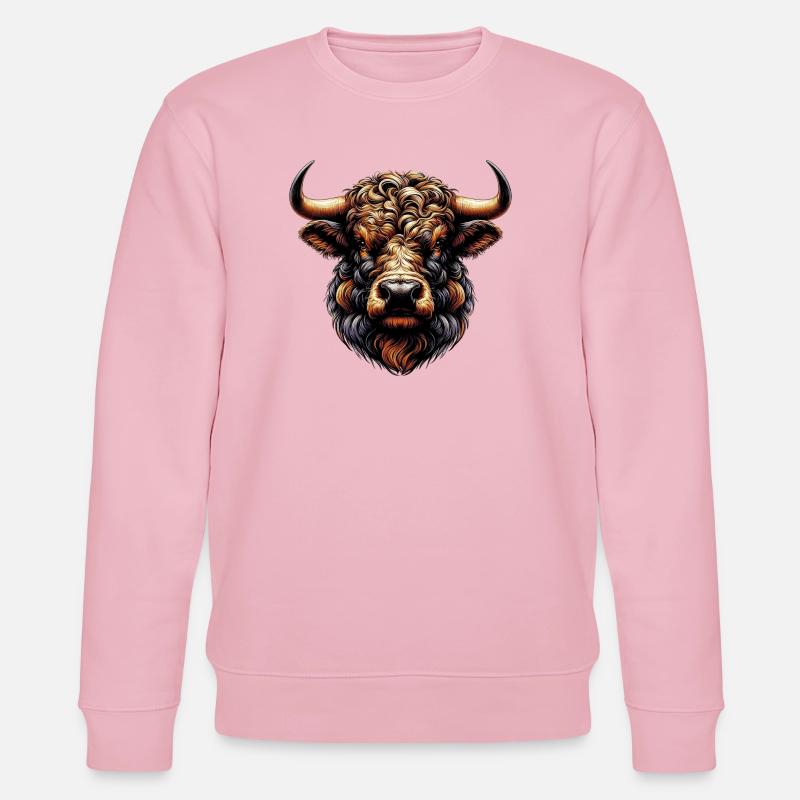 Stier - Stanley/Stella Unisex Bio-Sweatshirt CHANGER  - Hellrosa