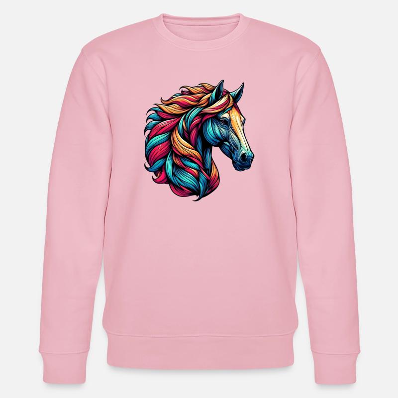 Cheval - Sweat bio CHANGER Stanley/Stella Unisexe - rose pâle