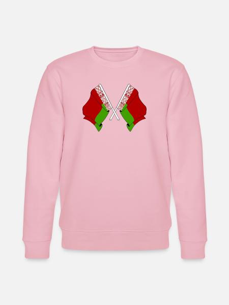 Deux drapeaux croisés de Russie blanche - Sweat bio CHANGER Stanley/Stella Unisexe - rose pâle