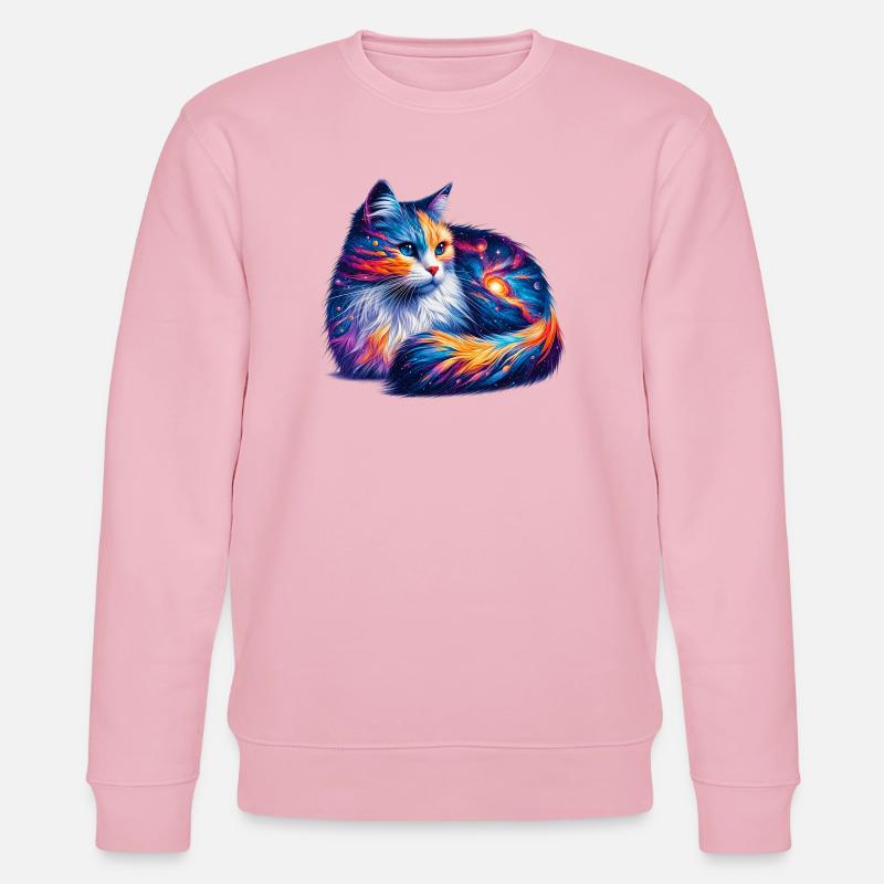 Katze - Stanley/Stella Unisex Bio-Sweatshirt CHANGER  - Hellrosa