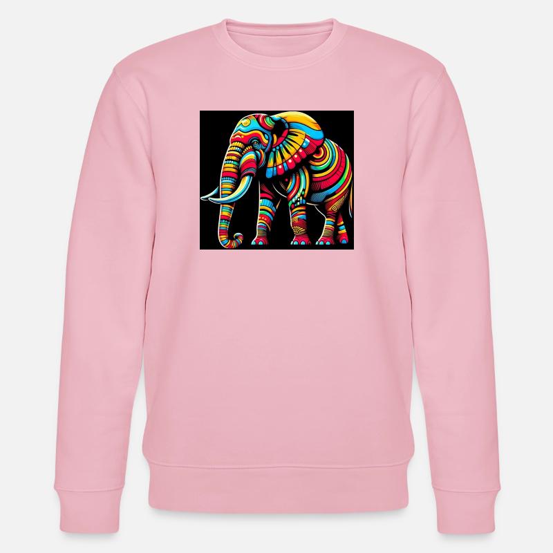 Elefant Pop Art - Stanley/Stella Unisex Bio-Sweatshirt CHANGER  - Hellrosa