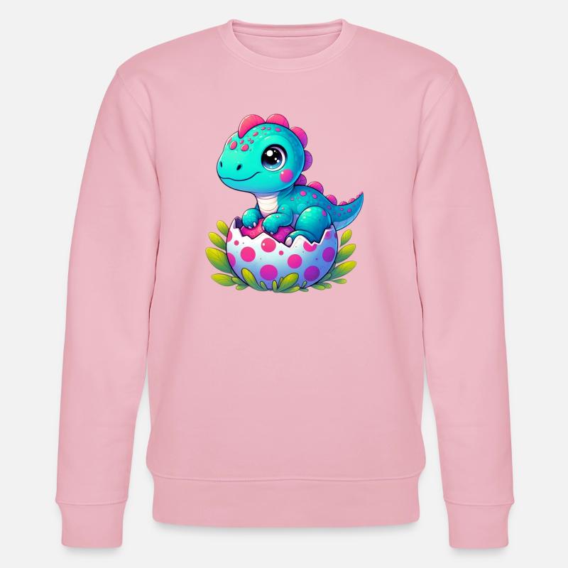 Dinosaurier - Stanley/Stella Unisex Bio-Sweatshirt CHANGER - Hellrosa