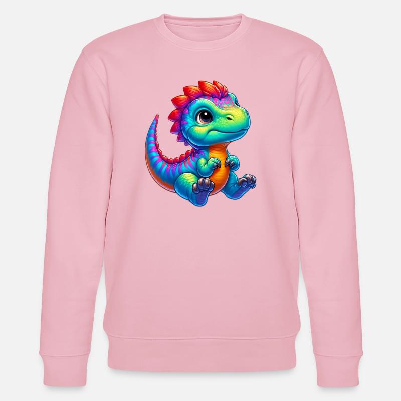 Dinosaur - Stanley/Stella CHANGER Unisex Organic Sweatshirt - cotton pink