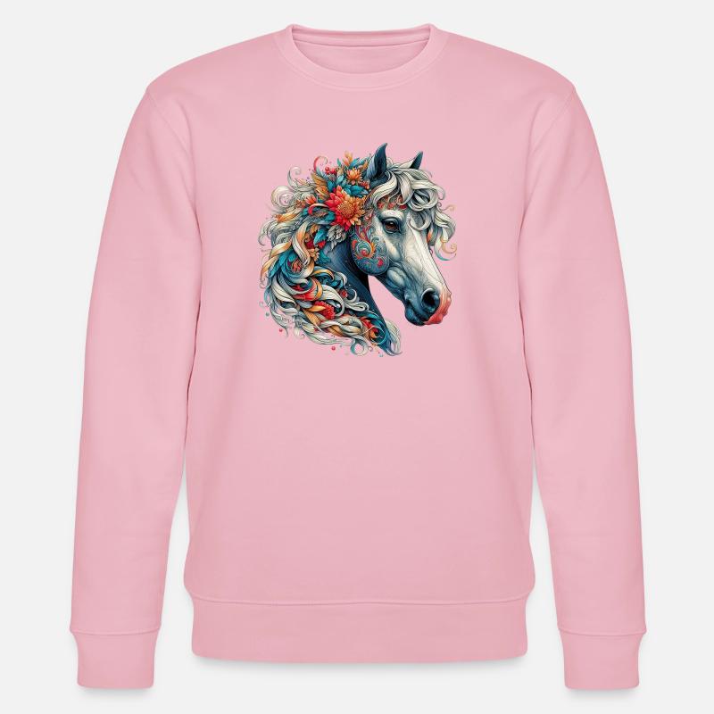 Cheval - Sweat bio CHANGER Stanley/Stella Unisexe - rose pâle