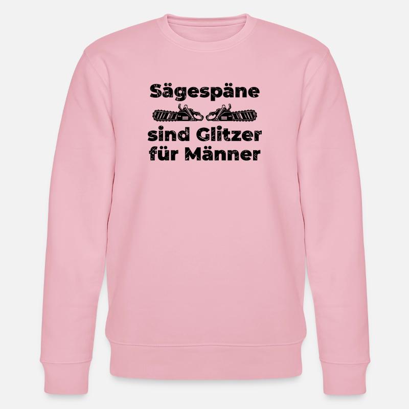 Scie bûcheron sciure déclaration boiseries - Sweat bio CHANGER Stanley/Stella Unisexe - rose pâle