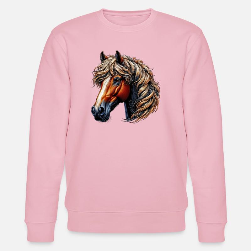 Pferd - Stanley/Stella Unisex Bio-Sweatshirt CHANGER - Hellrosa