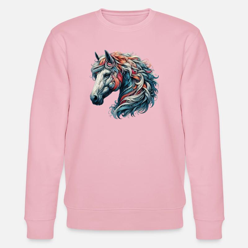Pferd - Stanley/Stella Unisex Bio-Sweatshirt CHANGER  - Hellrosa
