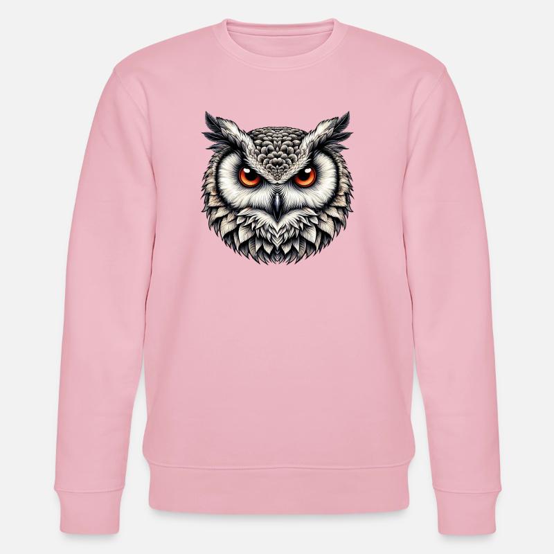Eule - Stanley/Stella Unisex Bio-Sweatshirt CHANGER  - Hellrosa