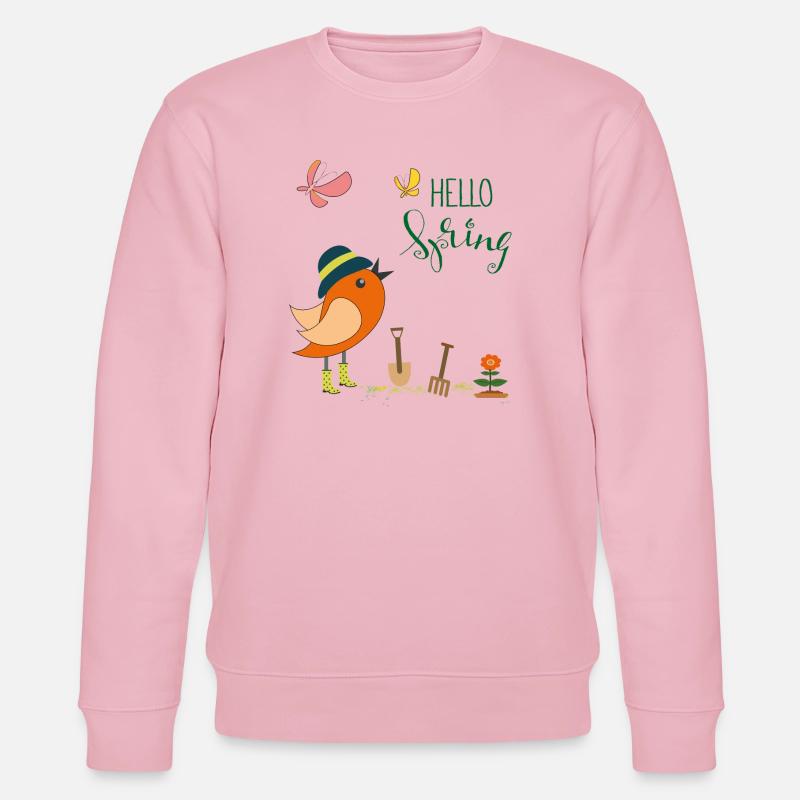 Hello Spring Garten - Stanley/Stella Unisex Bio-Sweatshirt CHANGER  - Hellrosa