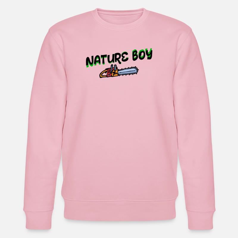 Scie déclaration bûcheron menuiserie forestier - Sweat bio CHANGER Stanley/Stella Unisexe - rose pâle