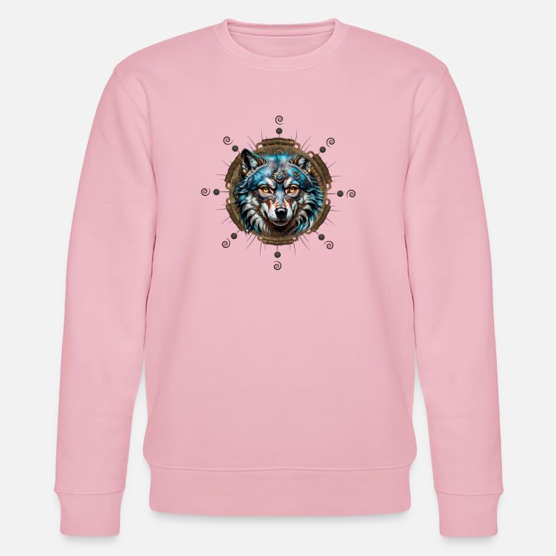 Fantastischer Steampunk-Wolf. - Stanley/Stella Unisex Bio-Sweatshirt CHANGER  - Hellrosa