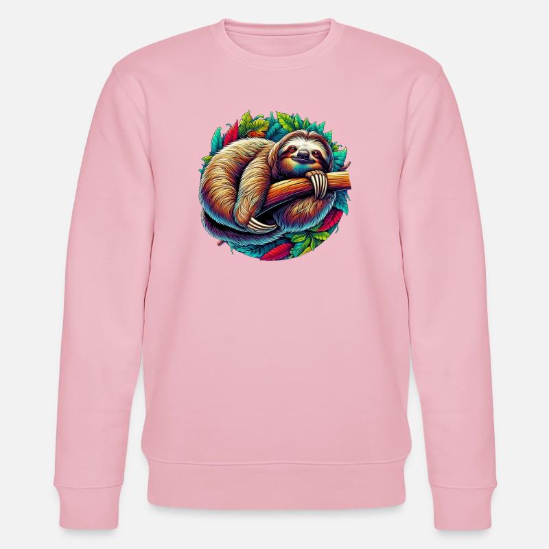 Faultier - Stanley/Stella Unisex Bio-Sweatshirt CHANGER - Hellrosa