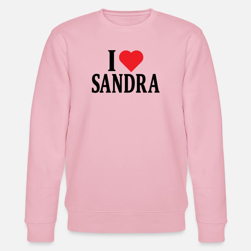 Ich liebe Sandra T-Shirt Geschenkidee - Stanley/Stella Unisex Bio-Sweatshirt CHANGER  - Hellrosa